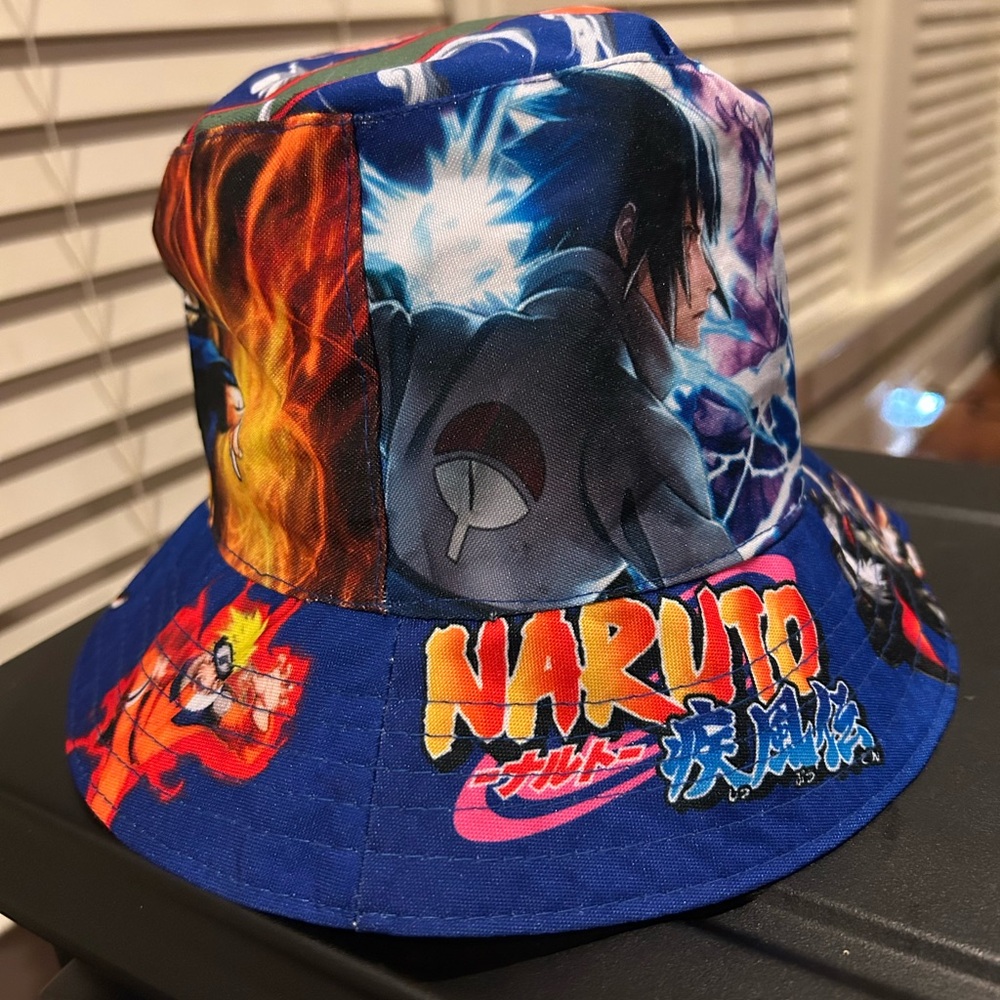 Source Unknown Anime Graphic Bucket Hat - Blue and Multicolor